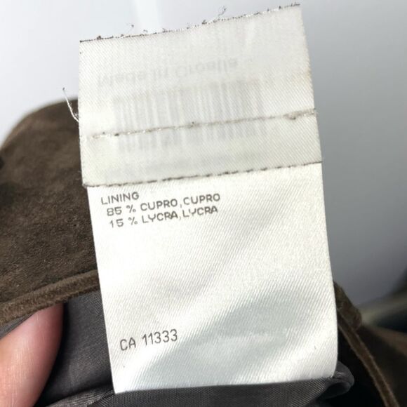 * Marc Cain Chocolate Brown Suede Straight Fit Pants Size 14 - Picture 8 of 9